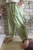 Rustic Nature Linen Blend Barrel Pant Washed Lawn